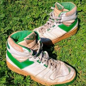 Pony High-Top Sneakers with Green Accents